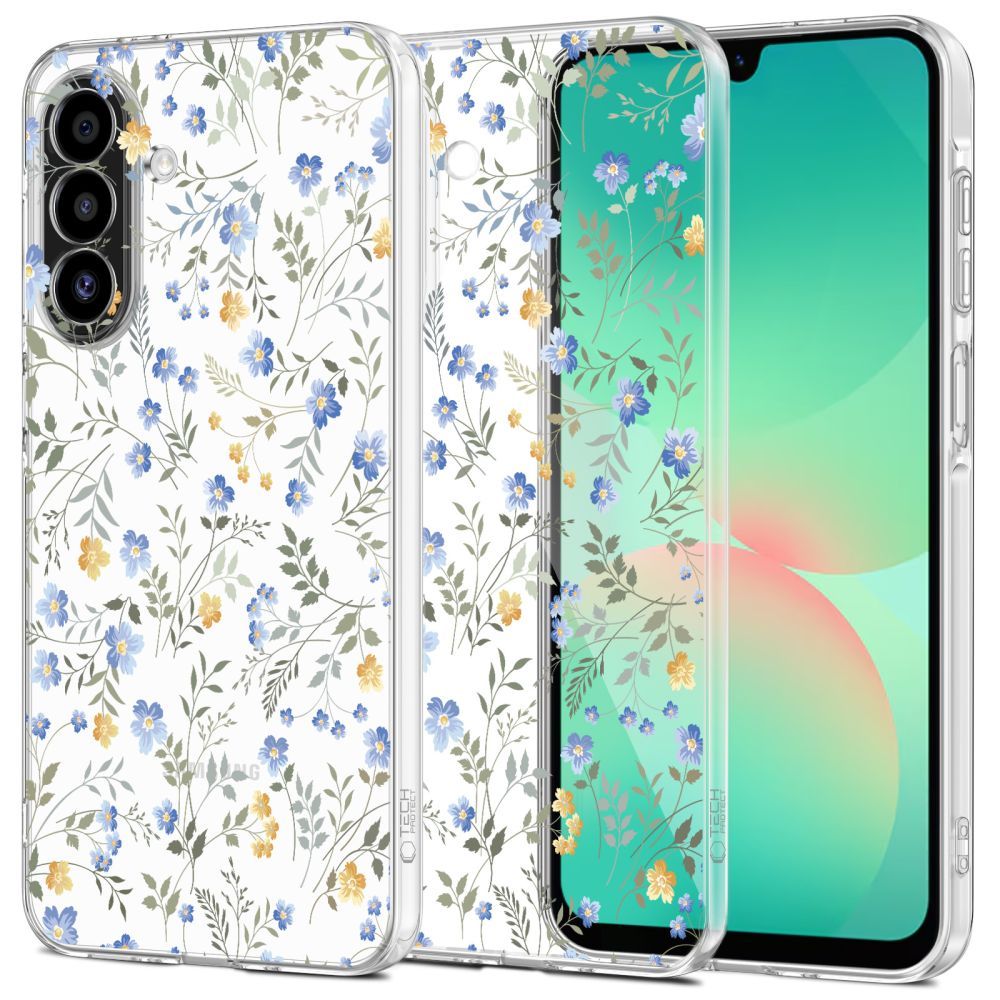 Etui Tech-Protect Flexair do Samsung Galaxy A17 5G / 4G , przezroczyste ze wzorem.